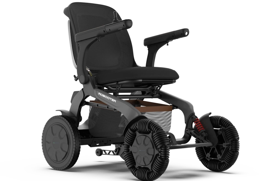 Robooter E05 scootmobiel zijaanzicht in grijs